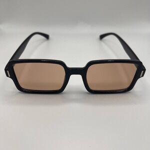 black sunglasses with brown lens